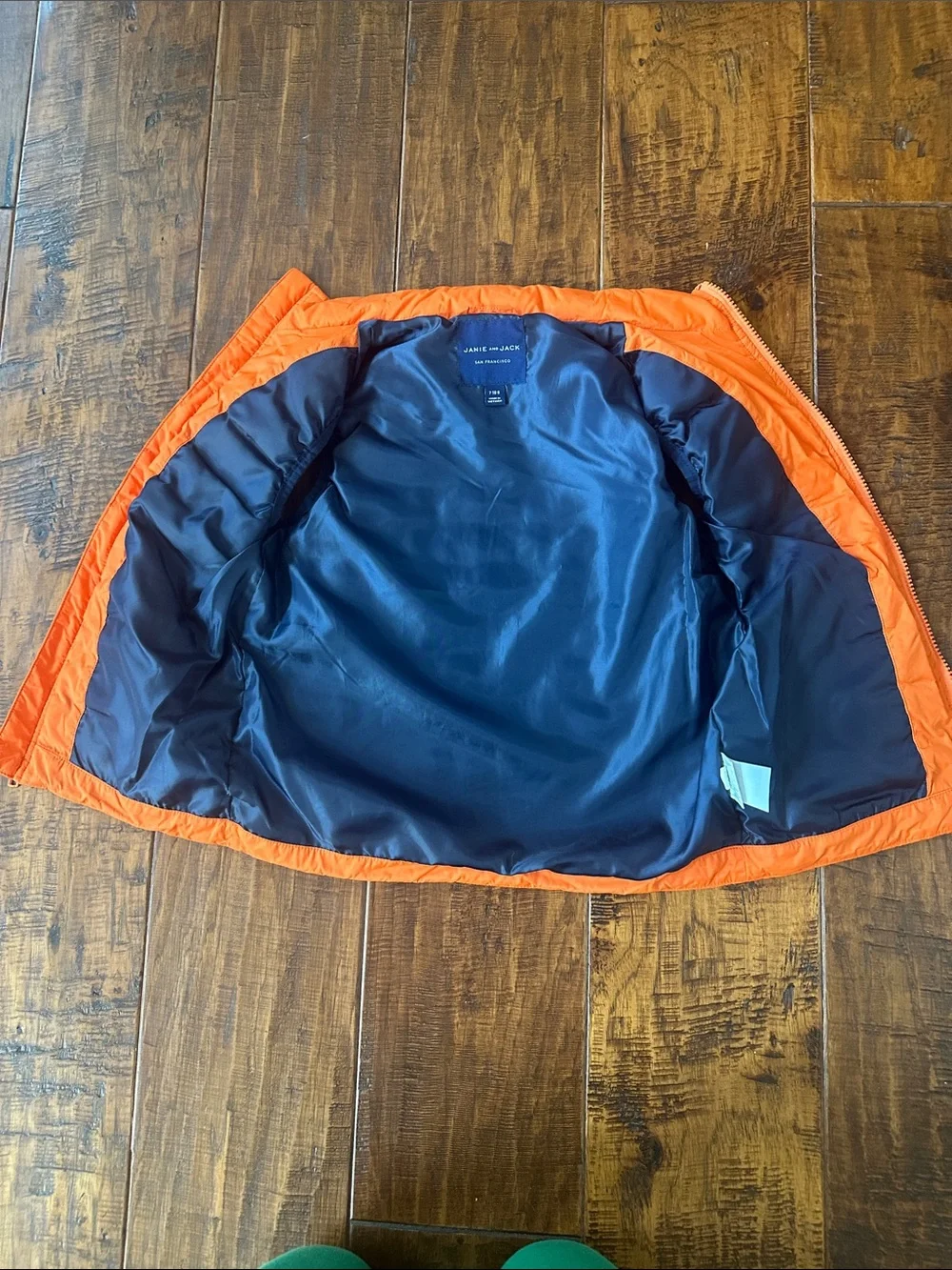 Janie and Jack Boy Orange You Glad Colorblocked Puffer Vest
